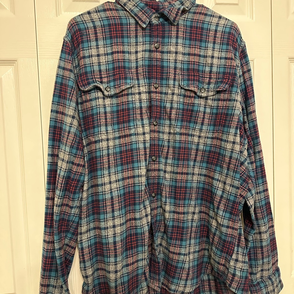 Sonoma Blue and Red Casual Button Down Shirt